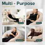 Bme 40" Ergonomic Wicker Papasan Chair - Image 7