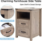 Sierra Night Stand Set of 2, Rustic End Table - Image 6