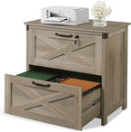 DEVAISE 2 Drawer File Cabinet, Lateral Wood Filing Storage Cabinet by DEVAISE