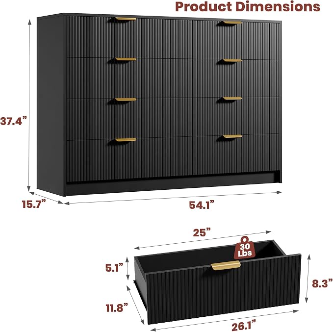 Garvee 8 Drawers Dresser for Bedroom - Image 2