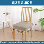 Smiry Waterproof Seat Covers for Dining Room Chairs Set of 6, Stretch Jacquard - Image 2
