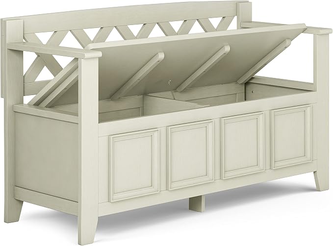 SIMPLIHOME Amherst Entryway Storage Bench - Image 4