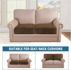 H.VERSAILTEX Velvet Stretch Couch Cushion Cover Plush Cushion Slipcover - Image 3