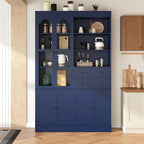 VilroCaz 75'' Tall Freestanding Kitchen Pantry Cabinet, Wood Large Cupboard - Image 3