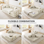 HANXIN 78 Inch Convertible Sleeper Sofa Bed, Folding Floor Mattress Couch - Image 5