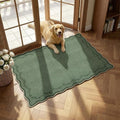 GarveeHome Scalloped Entryway Rug 2x3 Green Washable Front Door Entry Rug | by GarveeHome
