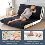 MAXYOYO Folding Sofa Bed, Extra Thick and Long Floor Sofa Convertible Sleeper - Image 4