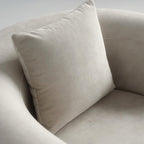Acanva Luxury Modern Tight Curved Back Velvet Sofa, Minimalist Style Comfy Couch - Image 9