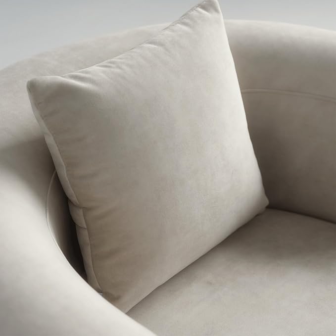 Acanva Luxury Modern Tight Curved Back Velvet Sofa, Minimalist Style Comfy Couch - Image 8