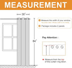 Blackout Curtains for Bedroom, 38 x 84 Inches Long, 2 Panels | Thermal - Image 7