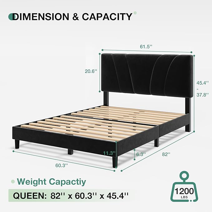 Novilla Queen Bed Frame, Queen Size Bed Frame - Image 2