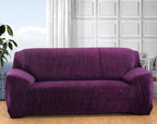 vctops 4 Seater Velvet Plush Stretch Sofa Slipcover 1-Piece Sofa Cover by vctops