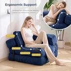 MAXYOYO Folding Sofa Bed, L-Shaped Convertible Sofa Bed - Image 5