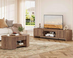 FATORRI TV Stand for 75/65/55 Inch TVs, Farmhouse Entertainment Center - Image 7