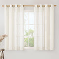48 Inch Length Semi Sheer Linen Curtains by LAMIT