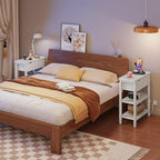 HOOBRO End Table with Charging Station, Narrow Side Table, Flip Top Nightstand - Image 9