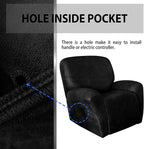 ANARACHON Leather Like Recliner Chair Covers Heavy Duty, 4 Pieces Recliner Cover - Image 6