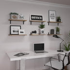 WOPITUES Wood Floating Shelves Set of 6, Shelves - Image 7