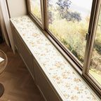 Floral Print Window Sill Cushion – Ultra-Narrow Waterproof Pad by BANEBOR
