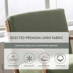 ANJ Mid Century Modern Accent Chair, Comfy Fabric Reading Chair - Image 4