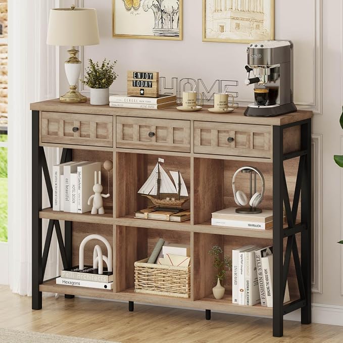 FATORRI Rustic 6 Cube Storage Organizer Bookshelf by FATORRI