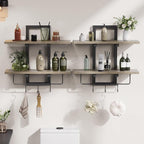 Creso hom Floating Shelves, Hanging Bathroom Shelves 2-Tier, Wall Mounted - Image 3