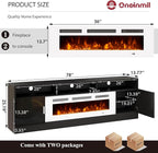 oneinmil 78" Fireplace TV Stand - Image 2