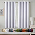 MIULEE Blackout Curtains for Bedroom 2 Panels 50x63 Inch Long Greyish White | by MIULEE
