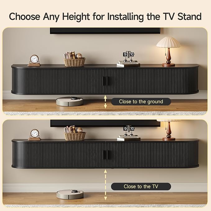 80" Floating TV Stand with Power Outlet - Image 7