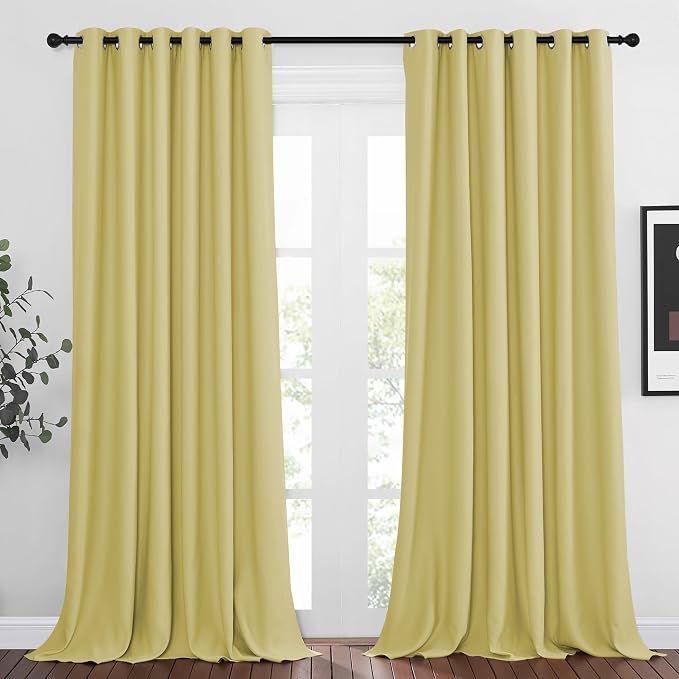NICETOWN Bedroom Room Darkening Curtains 95 inch Length by NICETOWN
