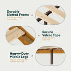 Bme Trapeze King Bed Frame – Modern Solid Wood Bed - Image 5