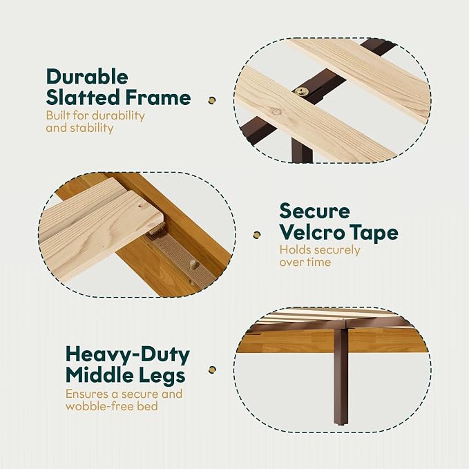 Bme Trapeze King Bed Frame – Modern Solid Wood Bed - Image 5
