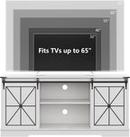Farmhouse TV Stand for 65/60/55 Inch Tvs, Modern Entertainment Center - Image 2
