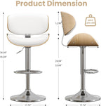YaFiti Swivel Bar Stools for Kitchen Counter, Adjustable Bentwood Barstools - Image 2