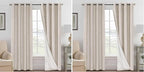H.VERSAILTEX Blackout Curtains, Linen Curtains 108 inches Long 100% Black Out by HVERSAILTEX