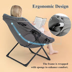 Comfy Saucer Chair for Adults, Soft Faux Fur Bedroom Chair, Accent Dorm Chairs - Image 6