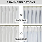 Vision Home White Pinch Pleated Full Blackout Curtains Thermal Insulated Window - Image 7