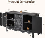 RoyalCraft Buffet Cabinet with Storage, Vintage Solid Wood Sideboard Table - Image 2