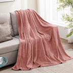 BEDELITE Fleece Blanket Soft Plush Twin Size Blanket Dusty Pink 60"x80" | Ultra - Image 6