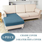 LA MEACK Couch Cushion Cover Chaise Lounge Cover Washable Separate Seat Chaise - Image 2
