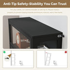 Display Cabinet with Acrylic Glass Doors, 3-Tiers Curio Cabinet with LED - Image 8