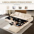 Upgrade Boneless Couch with Storage, Extra Deep&High Seat Modular Sectional - Image 4