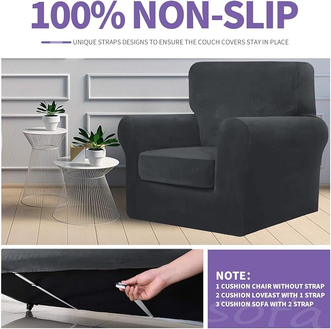 ZNSAYOTX Luxury Velvet Chair Slipcovers - Image 5