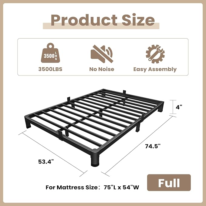 ROIL 4 inch Full Size Bed Frame - Image 2