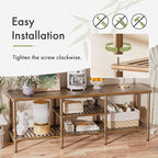 Amazer Bamboo TV Stand for 60 65 Inch TV, Entertainment Center - Image 4