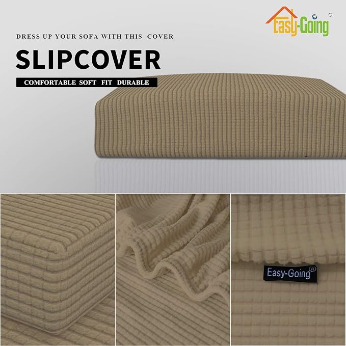 Easy-Going Stretch 1 Piece Loveseat Couch Cushion Cover - Image 4