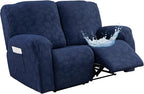Gennia Recliner Loveseat Cover 4 Pieces, Waterproof Stretch Recliner Sofa by Genina