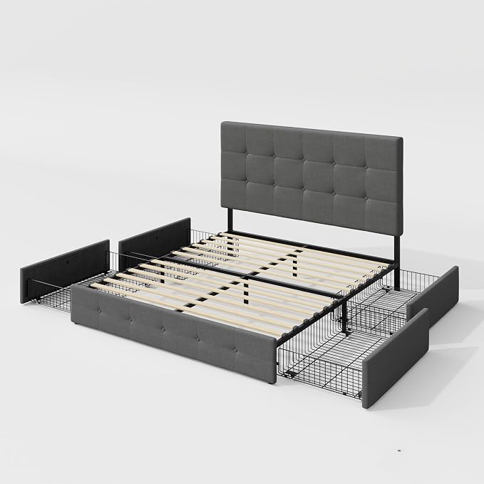 Allewie Upholstered Full Size Platform Bed Frame - Image 9