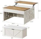 HUAHUU Coffee Table, 31.5 Lift Top Coffee Tables - Image 2
