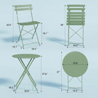GarveeLife Outdoor Metal Bistro Set, 3-Piece Patio Furniture Set - Image 2